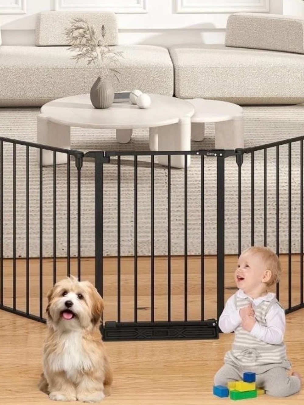 Black Metal Pet & Baby Safety Gate